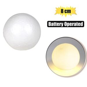 Orn light moon warm wht 8cm b/o