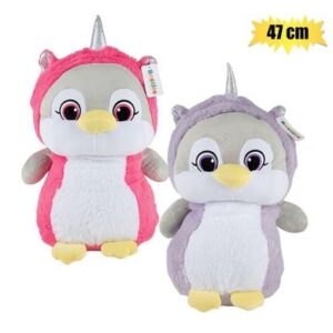 Plush penguin w/unicorn hoodie 47cm