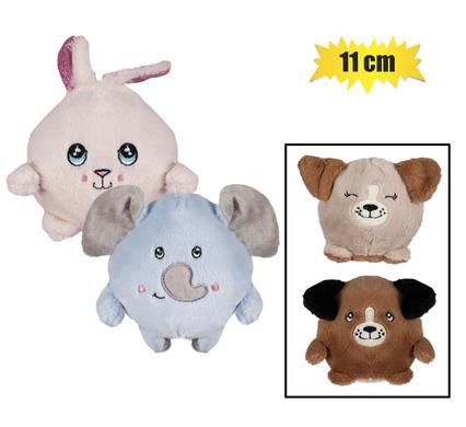 Plush novelty animal reversible 11cm