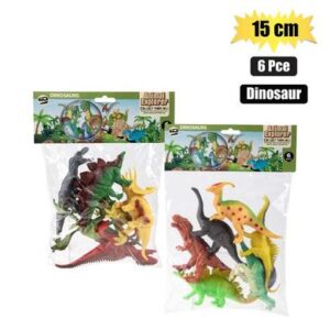 Animals dinosaur 6pc asstd 15cm