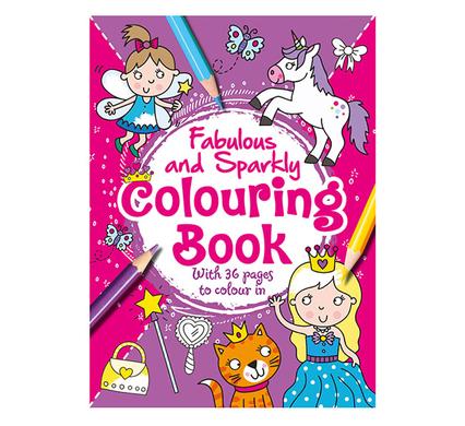 Book colouring fabulous sparkly