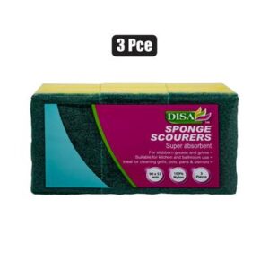 Scourer foam green pad 3pc yellow