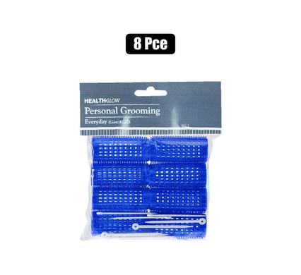 Hair curlers pl 8pc medium blue