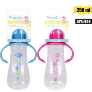 Baby feeding bottle pl 250ml w/handles