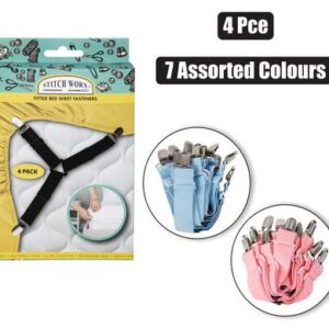 Fitted sheet fasteners 4pce assorted