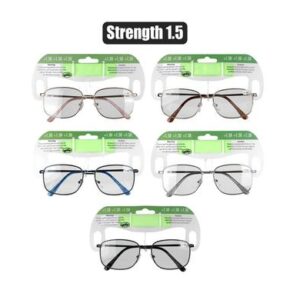 Reading glass metal asstd strength:1.5