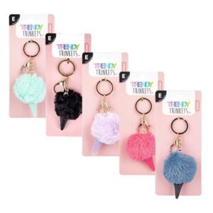 Keychain faux fur ice cream