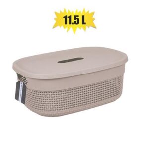 Basket pl stereo 11,5l lid 38x28x15cm