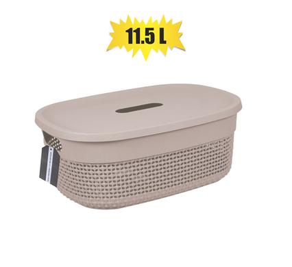 Basket pl stereo 11,5l lid 38x28x15cm