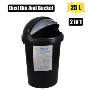 Wastepaper bin lift top 25l