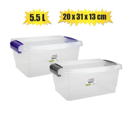 Storage box clear elite 5,5l 20x31x13cm