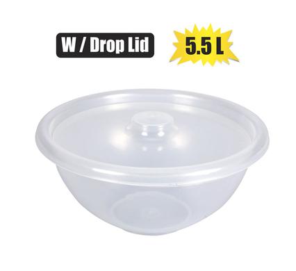 Salad bowl with drop lid 5,5l