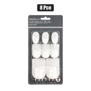 Hook pl self adhesive asstd 8pce