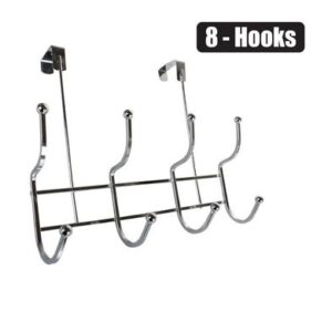 Hook hanger chrome 8-hook over door