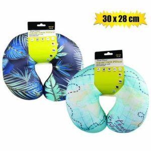 Travel neck pillow 30x28cm asstd designs
