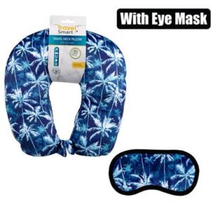 Travel neck pillow w/eye mask