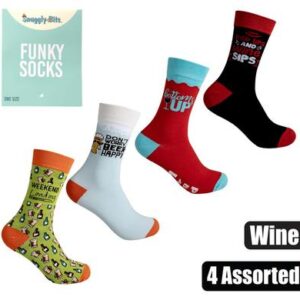 Socks unisex beer/wine designs