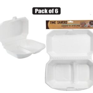 Picnic styrofoam 2-division boxes 6-pack