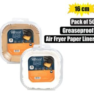 Air fryer liners 16cm square 50pc