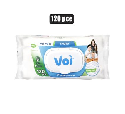 Voi wet-wipes 120pc 16x19cm family