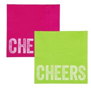 Serviettes 2ply 33cm 20pc cheers